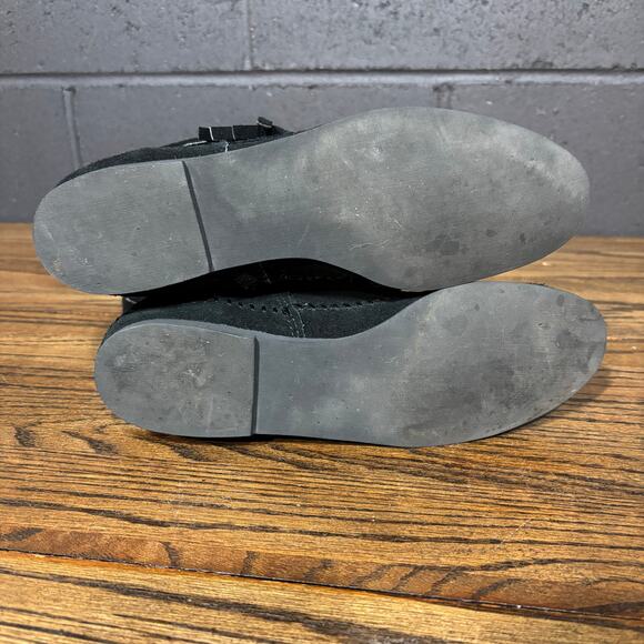 Vintage Minnetonka Black Suede Fringe Boots Women’s 9 Boho Made In USA - Picture 5 of 8